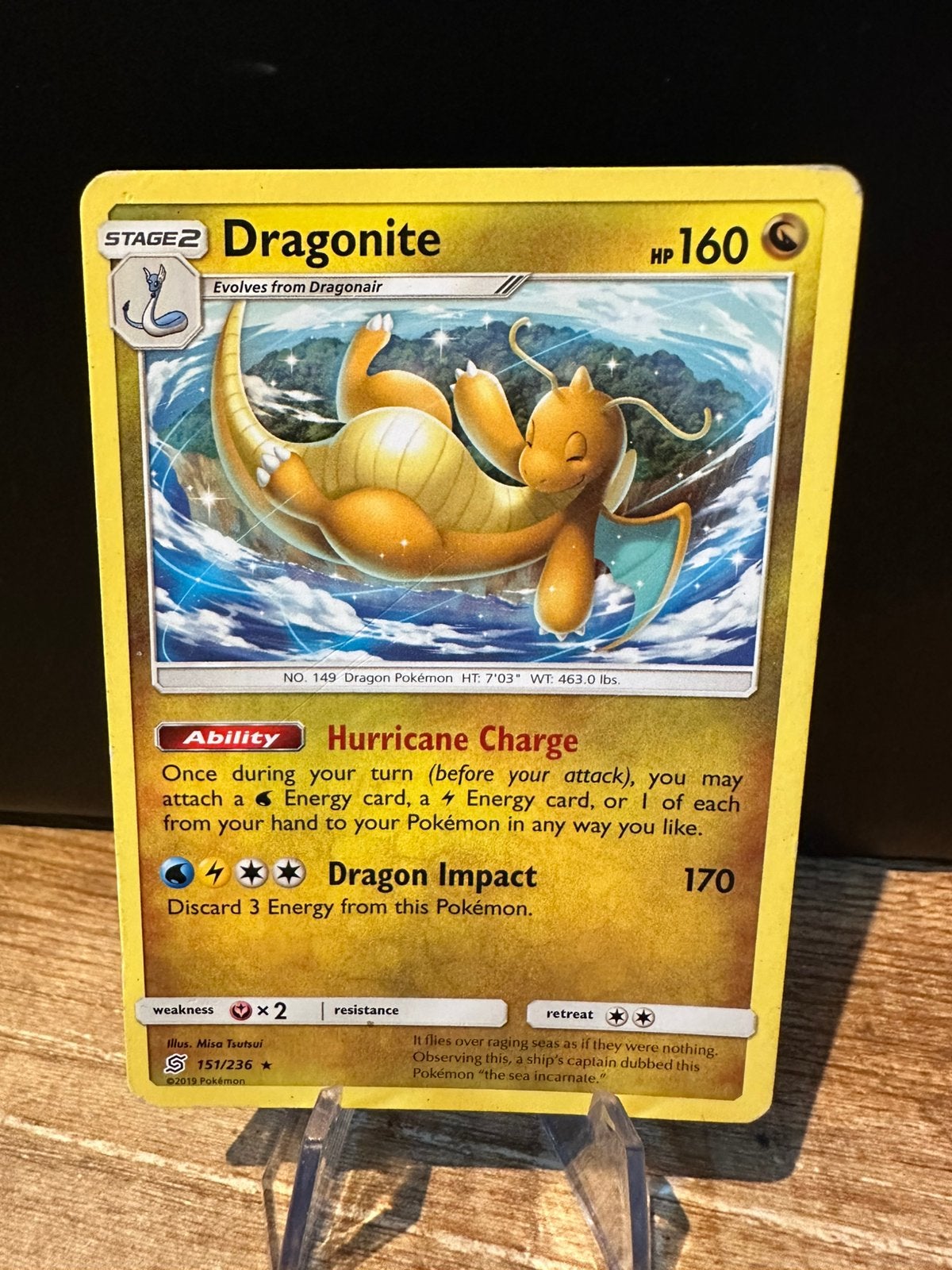 Pokemon unified minds dragonite 151/236, Ophalen of Verzenden, Zo goed als nieuw