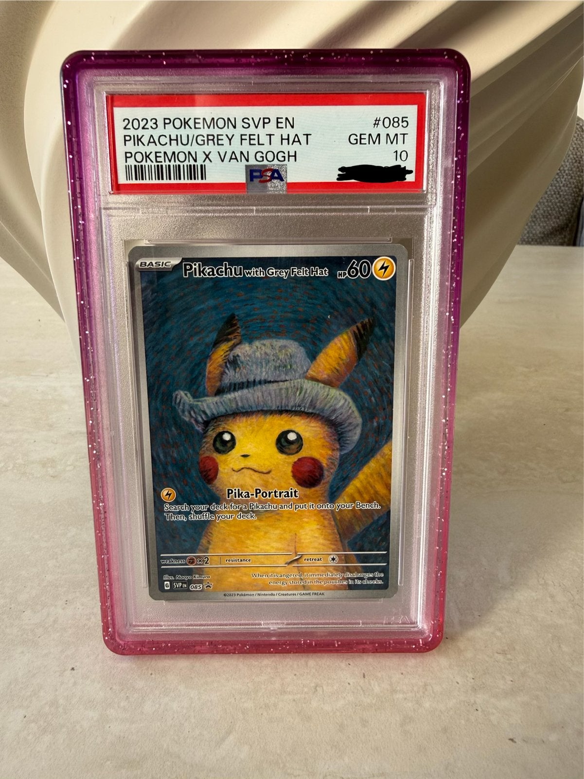 PSA 10 Pikachu Van Gogh Editie nieuw Cert!, Ophalen, Nieuw, Losse kaart
