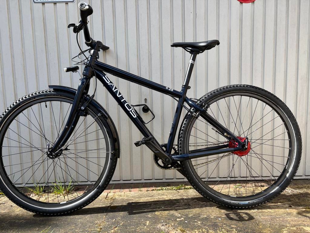 Santos 4.29 rohloff, maat M, 28 inch, 10 tot 15 versnellingen, Velgrem, Minder dan 49 cm