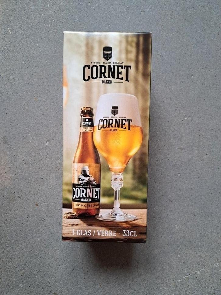 Cornet Oaked Bierglazen - Nieuw in Verpakking, Ophalen of Verzenden, Nieuw, Wit, Overige materialen