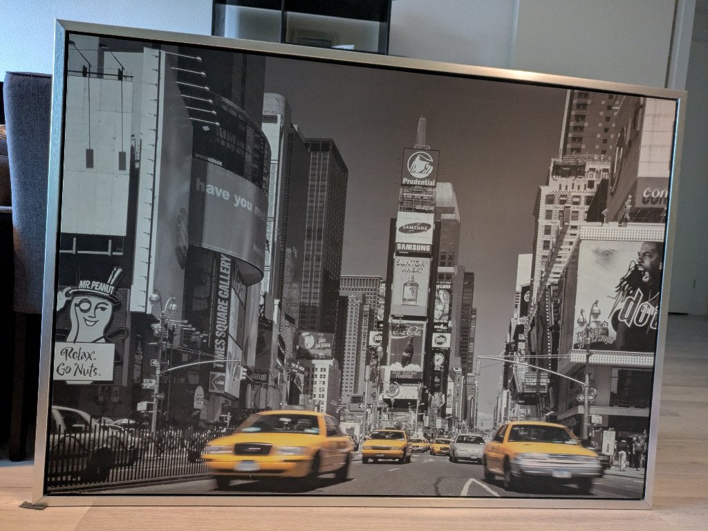 Times Square print 100x140, Huis en Inrichting, Ophalen, Gebruikt, 125 cm of meer, Print