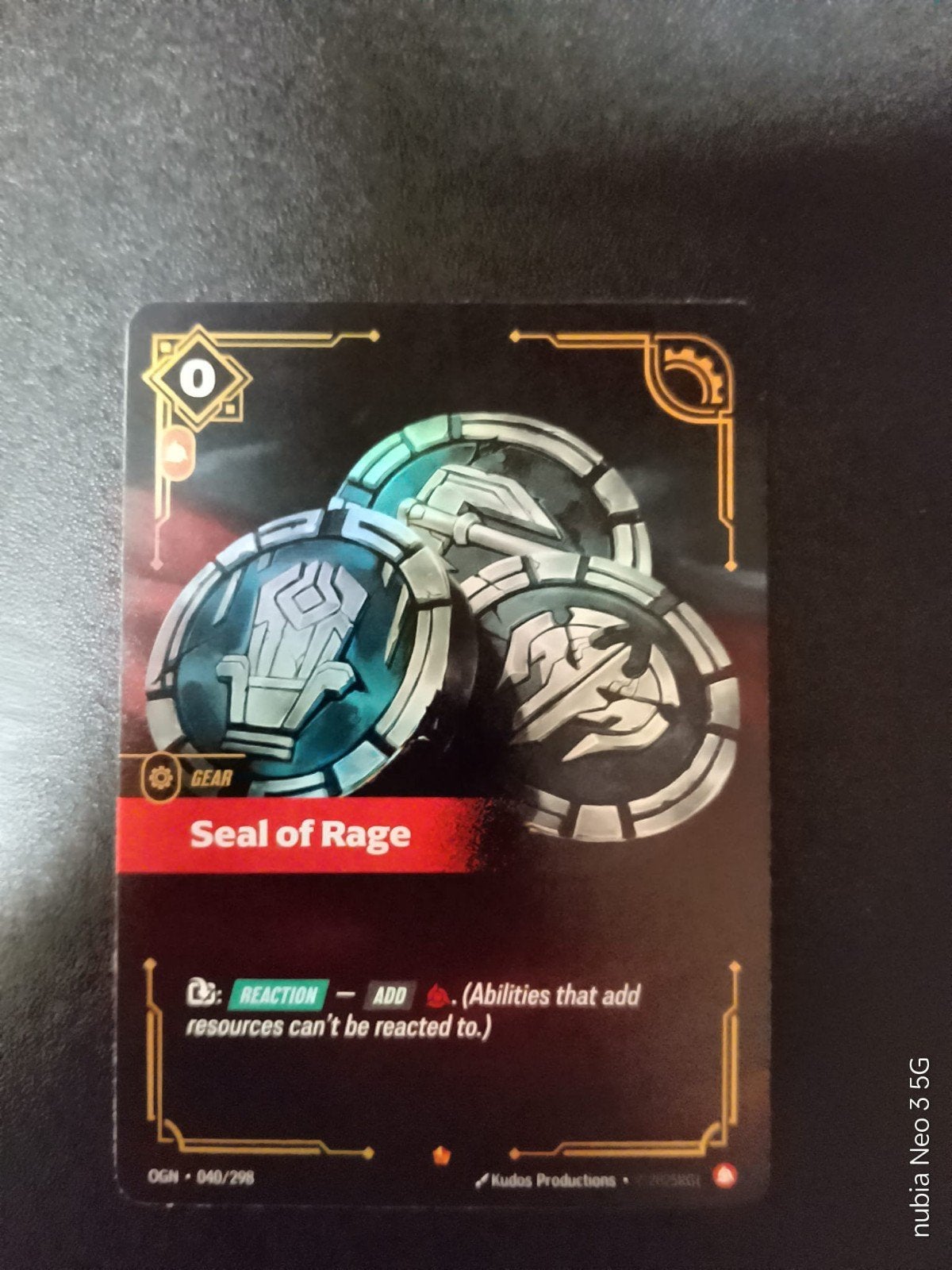 Riftbound Seal of Rage, Verzenden, Nieuw, Losse kaart