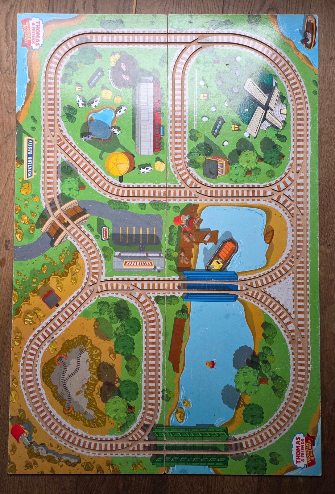 Thomas & Friends houten spoorbaan speelplaat speeltafel, Ophalen, Gebruikt