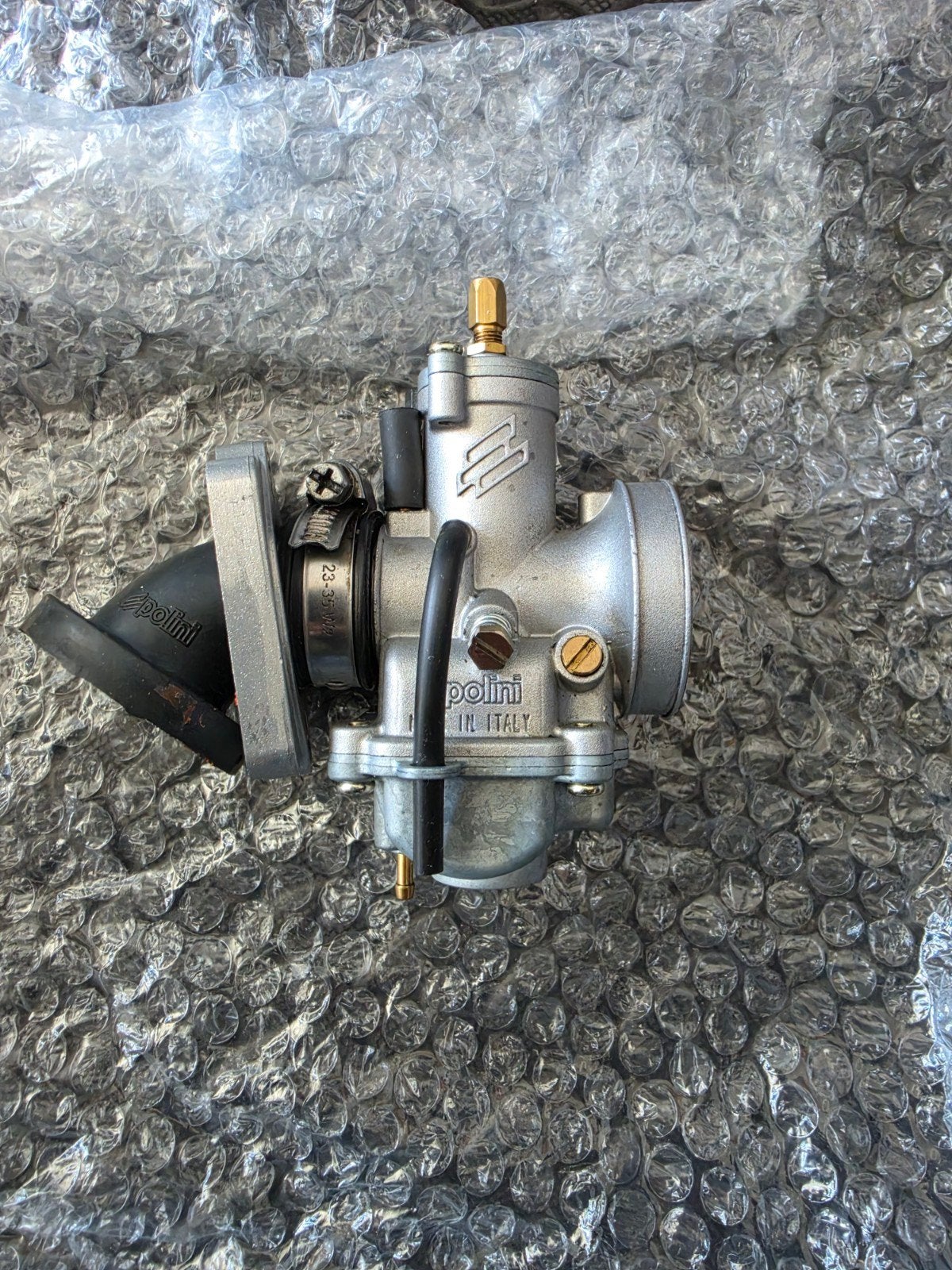 Polini CP 21mm Carburateur met Spruitstuk voor Piaggio, Ophalen of Verzenden, Zo goed als nieuw, Carburateur, Polini