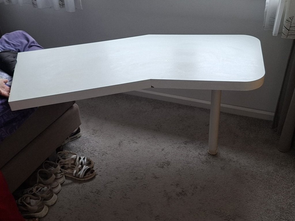 bureau/tafelblad uniek, Ophalen, Gebruikt, 180 cm, Spaanplaat of MDF