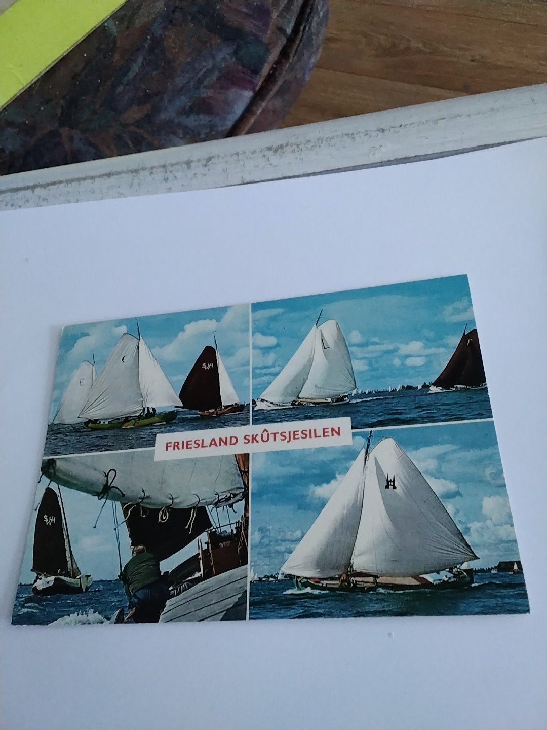 Oude ansichtkaart Friesland Skûtsjesilen, Verzamelen, Ophalen of Verzenden, 1960 tot 1980, Gelopen