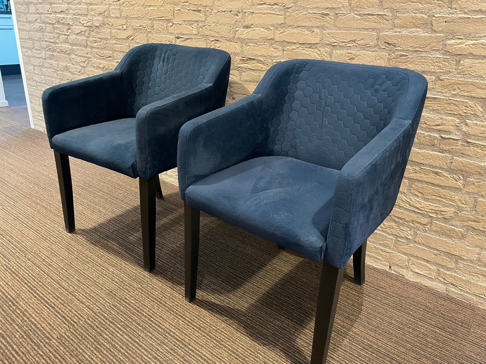 2x Goossens eetkamerstoel model Peda - Zo goed als nieuw, Ophalen, Twee, Blauw, Zo goed als nieuw