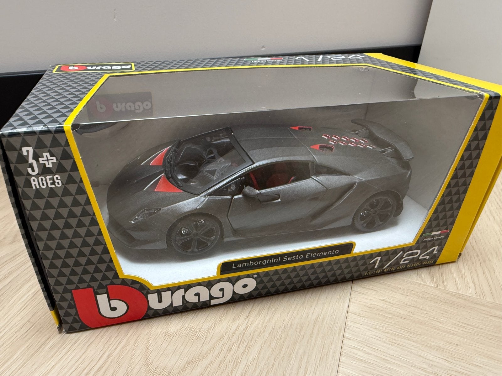 Bburago Lamborghini Sesto elemento Grijs 1:24, Ophalen of Verzenden, Zo goed als nieuw, Bburago