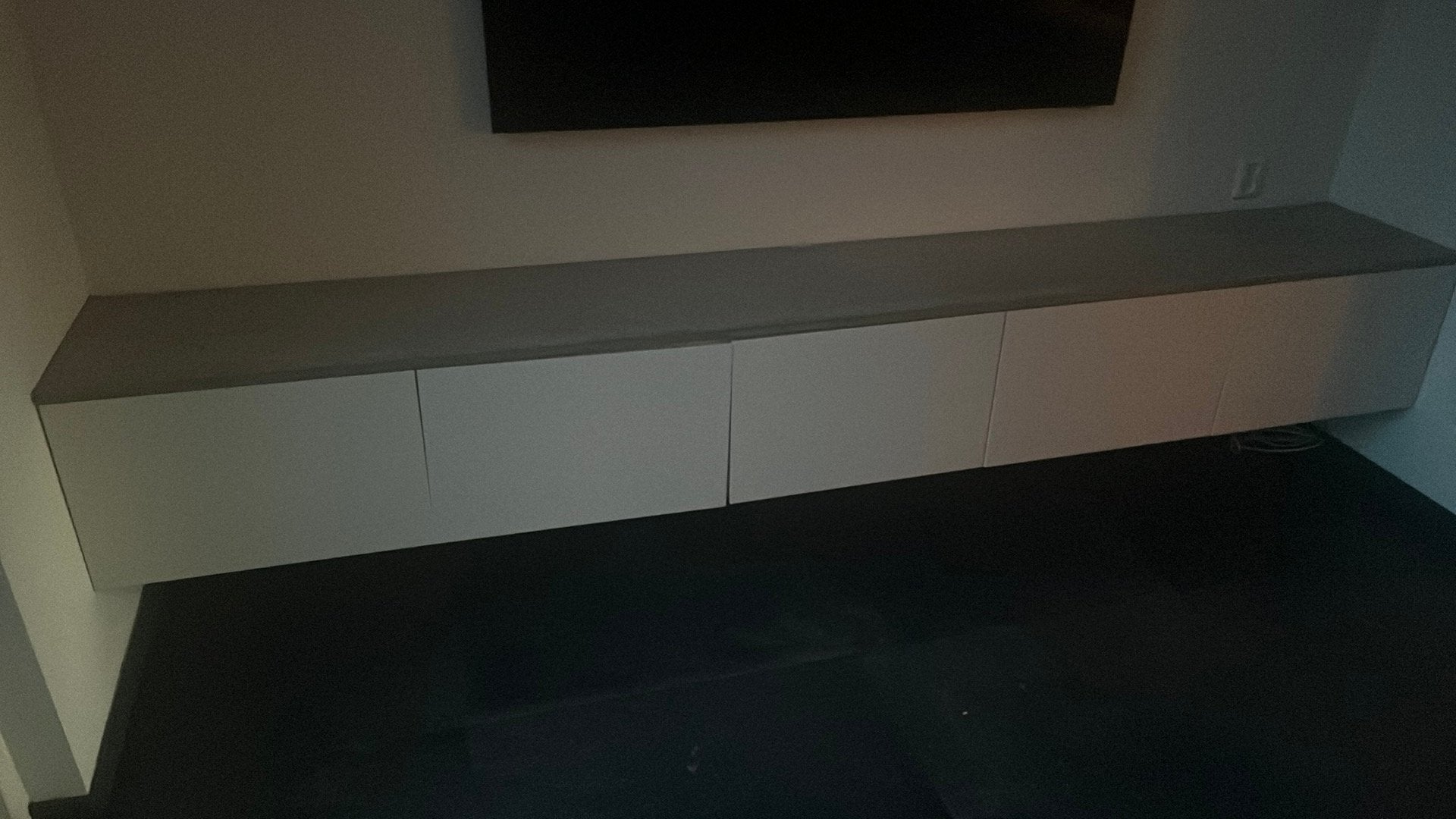 Dressoir, kast met betonblad, Met deur(en), Ophalen of Verzenden, Zo goed als nieuw, 200 cm of meer