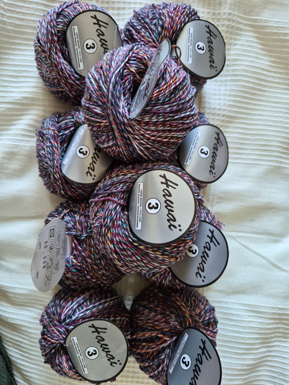 Hawaii Garen - 10 bollen kleurrijk katoen/acryl mix, Ophalen of Verzenden, Nieuw, Breien of Haken, Wol of Garen