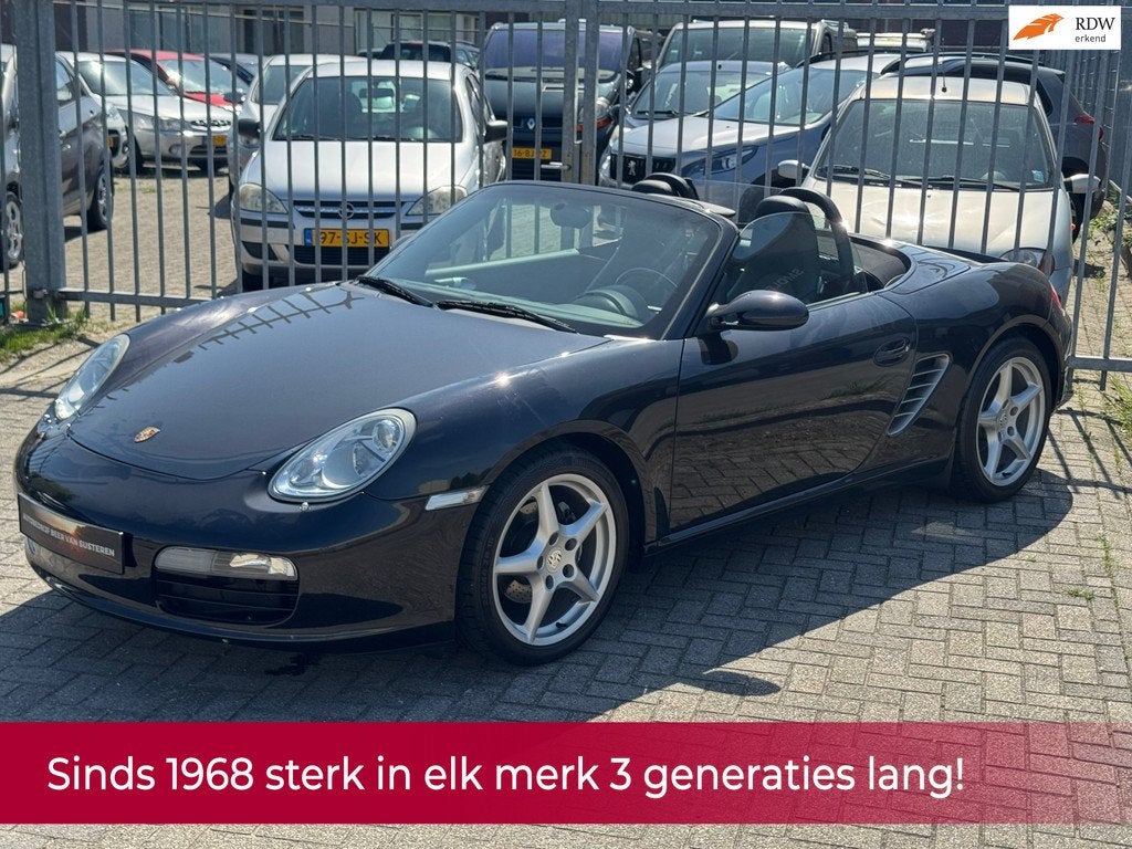 Porsche Boxster 2.7 2e Eigenaar l Dealer Onderhouden l NAP l, Achterwielaandrijving, Zwart, Zwart, Bedrijf