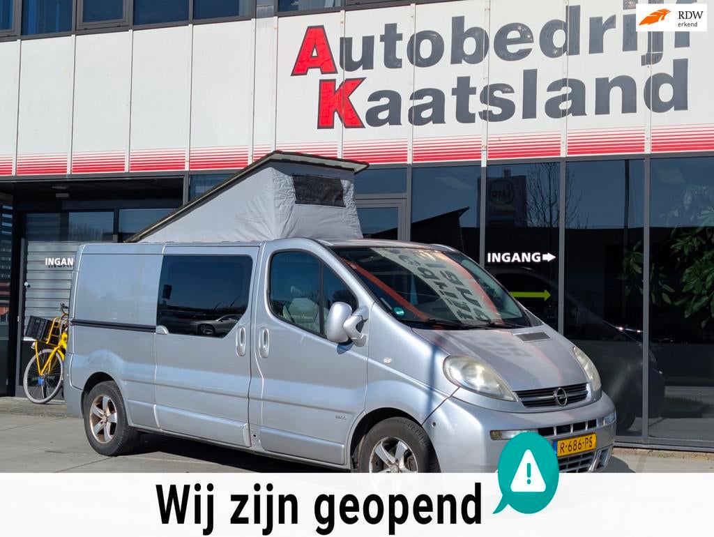 Opel VIVARO 2.5DTI 2.9T L2H1 Camper Bus - Hefdak - Trekhaak, Airbags, Bedrijf, Airconditioning, Hefdak