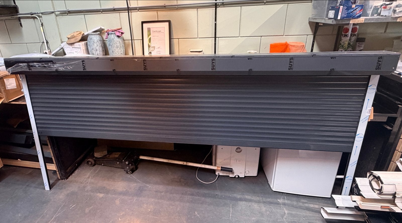 Antraciet Solar Rolluik - 2775x1350mm met afstandsbediening, Doe-het-zelf en Verbouw, Ophalen, 100 tot 150 cm, Nieuw, 200 cm of meer