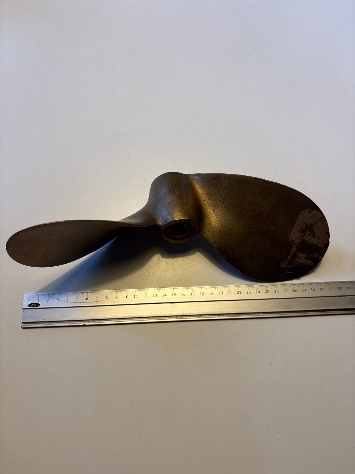 Bronzen 2-blads scheepsschroef  22mm, Ophalen of Verzenden, Gebruikt, Motor en Techniek