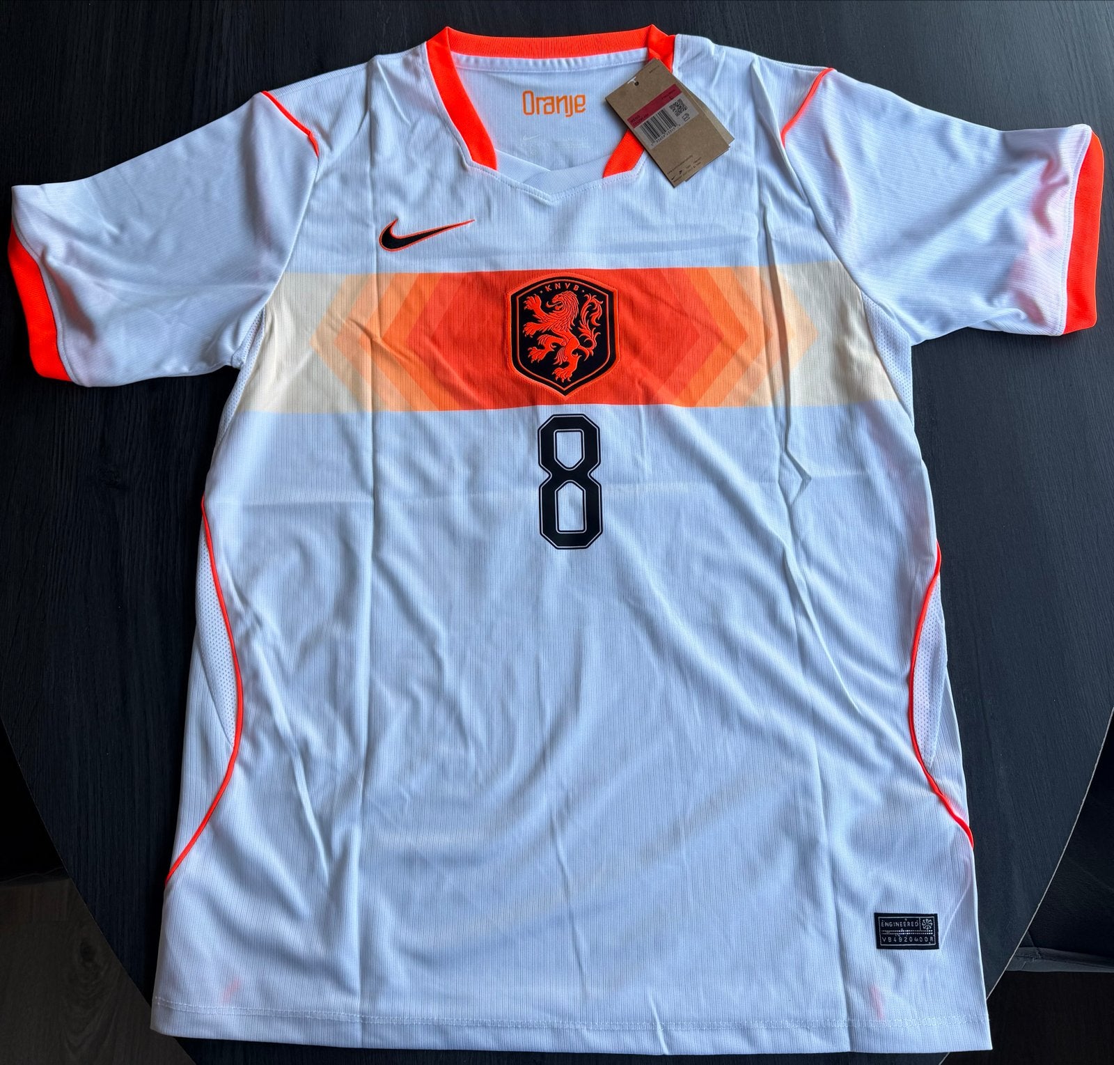Nederlands Elftal Thuisshirt Gravenberch #8 - Nieuw, Kleding | Heren, Maat 52/54 (L), Wit, Nieuw, Ophalen of Verzenden