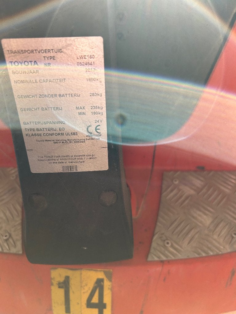 ELECTRISCHE POMPWAGEN 1600 kilo, Doe-het-zelf en Verbouw, Palletwagens en Pompwagens, Ophalen, Gebruikt