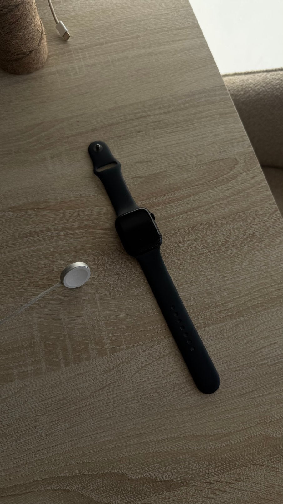 Apple watch serie 9 45mm midnight/zwart 88% batterijpercenta, Sieraden, Tassen en Uiterlijk, Stappen, Zwart, IOS, Ophalen of Verzenden