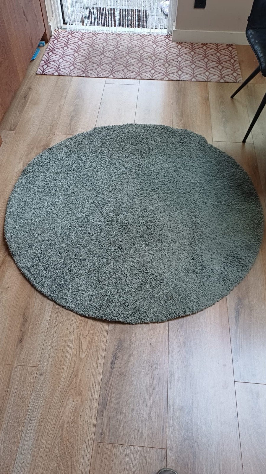 IKEA ADUM Rond Vloerkleed - Groen, Ophalen, Gebruikt, Rond, Modern