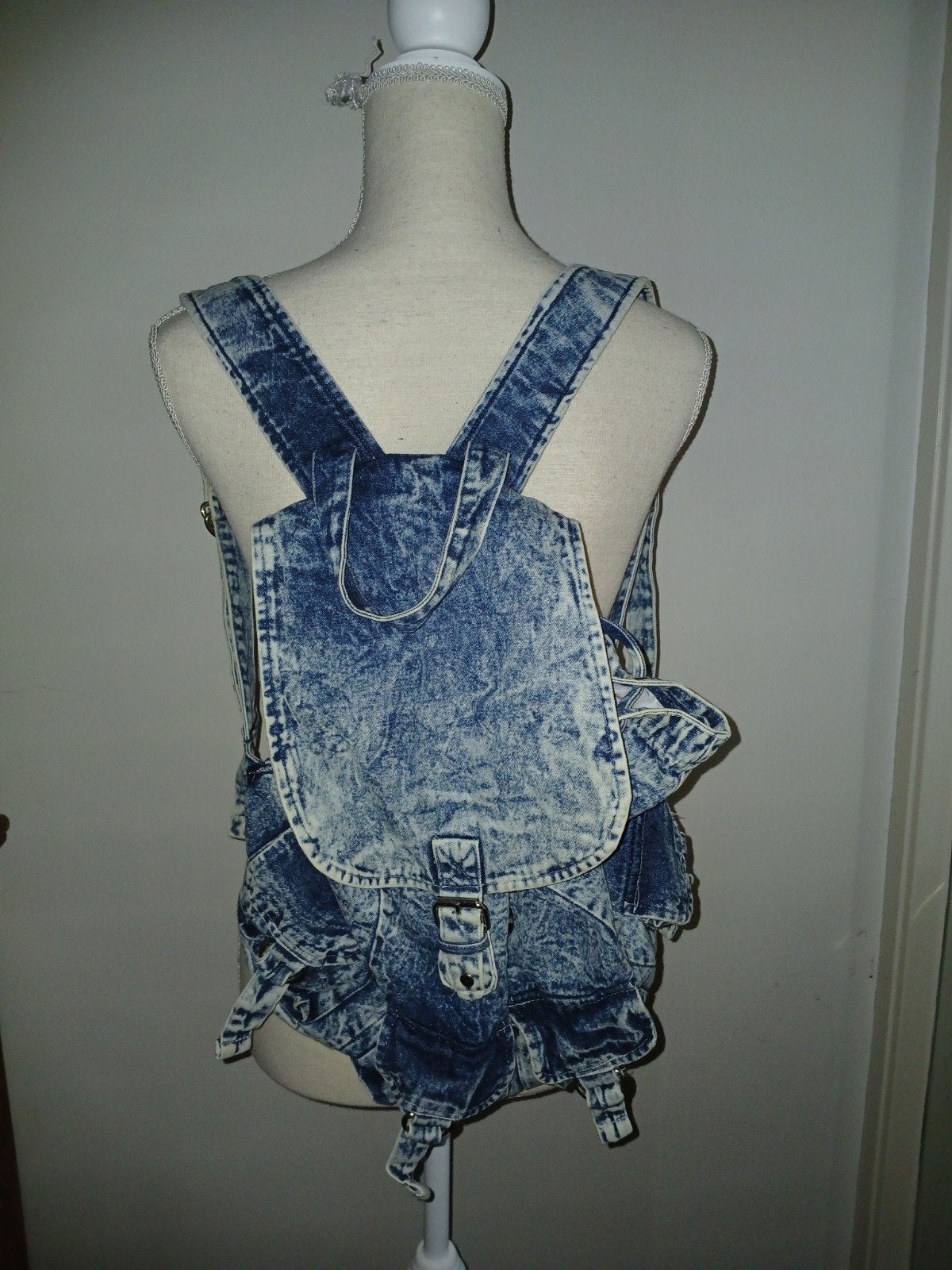 Vintage Denim Rugzak - Stijlvol en Ruim, 25 tot 40 cm, Ophalen of Verzenden, Zo goed als nieuw, Overige merken