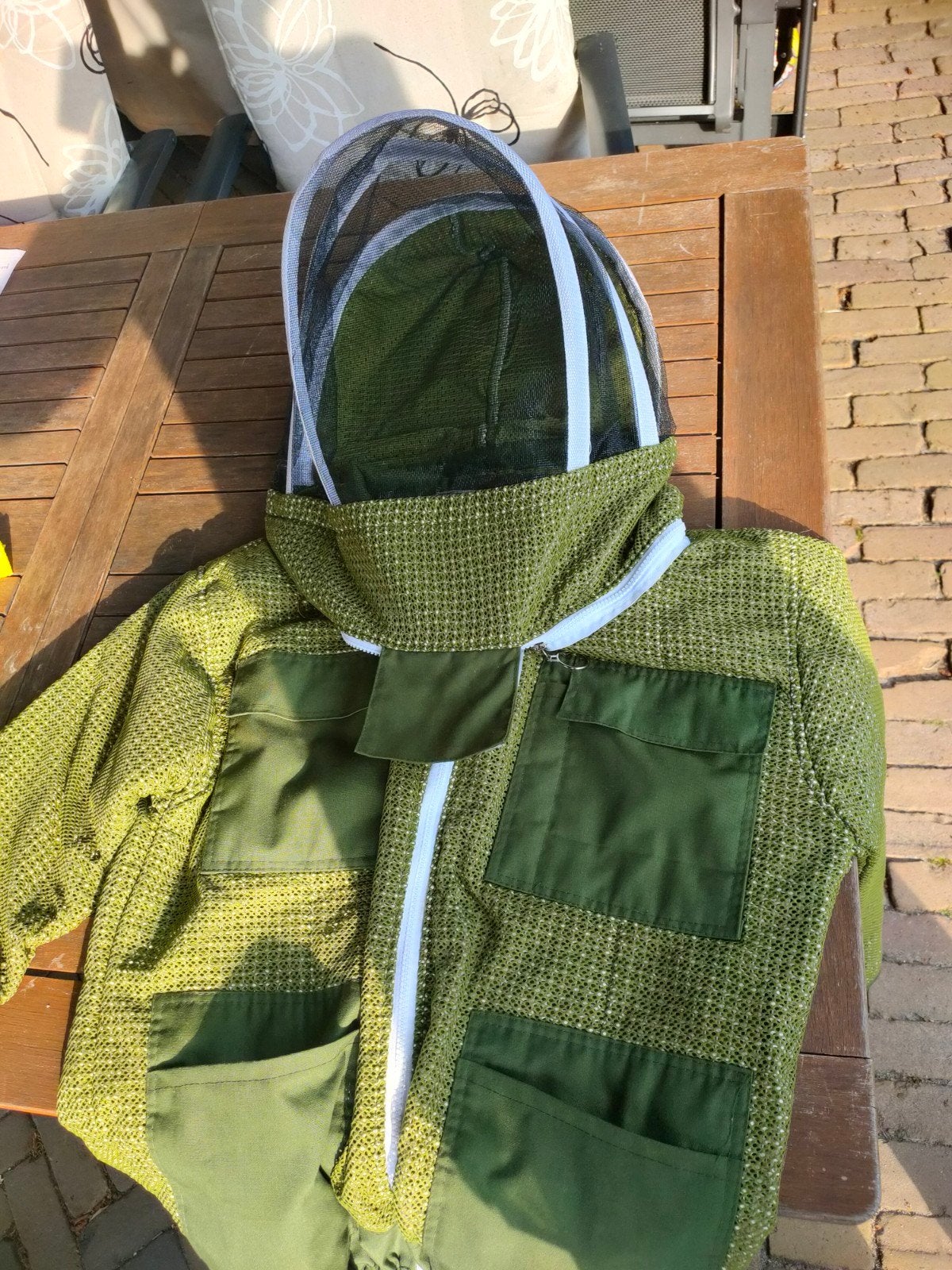 Mooie groene imkerjas Beefashion maat L, Bijen