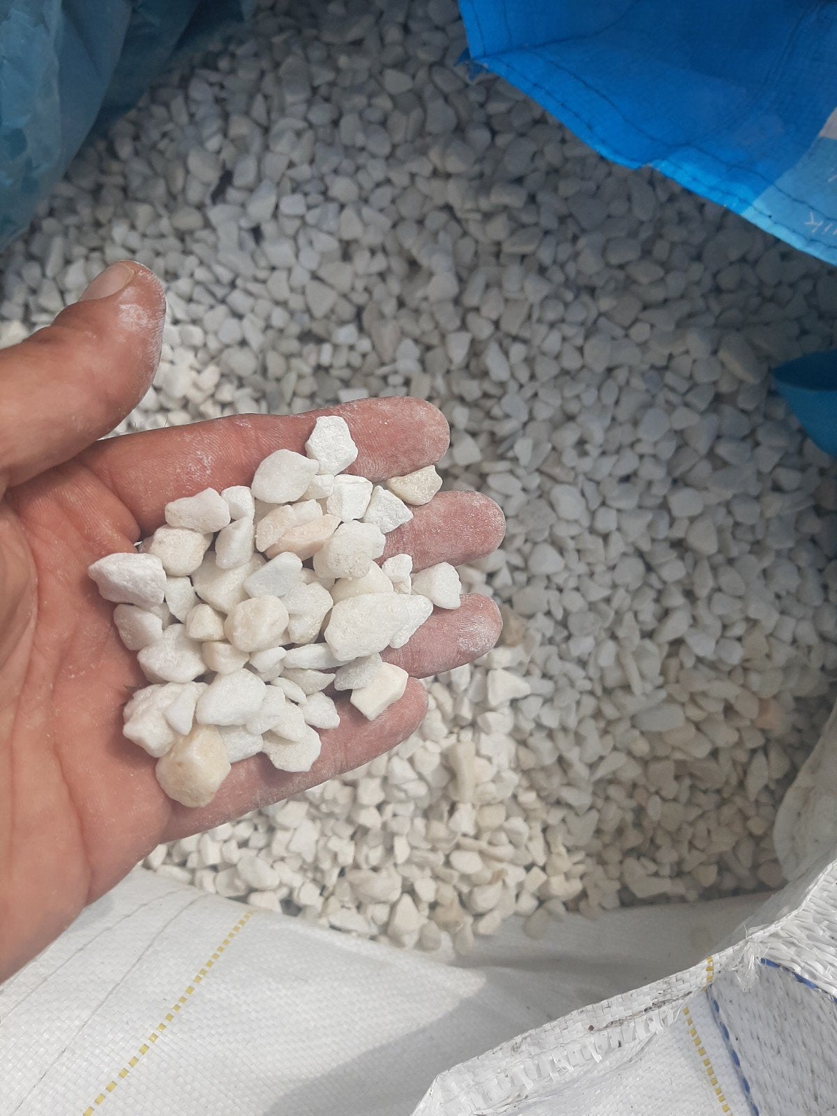 Carrara Wit Split 300kg - Nieuw, Tuin en Terras, Ophalen, Wit, Nieuw, Split