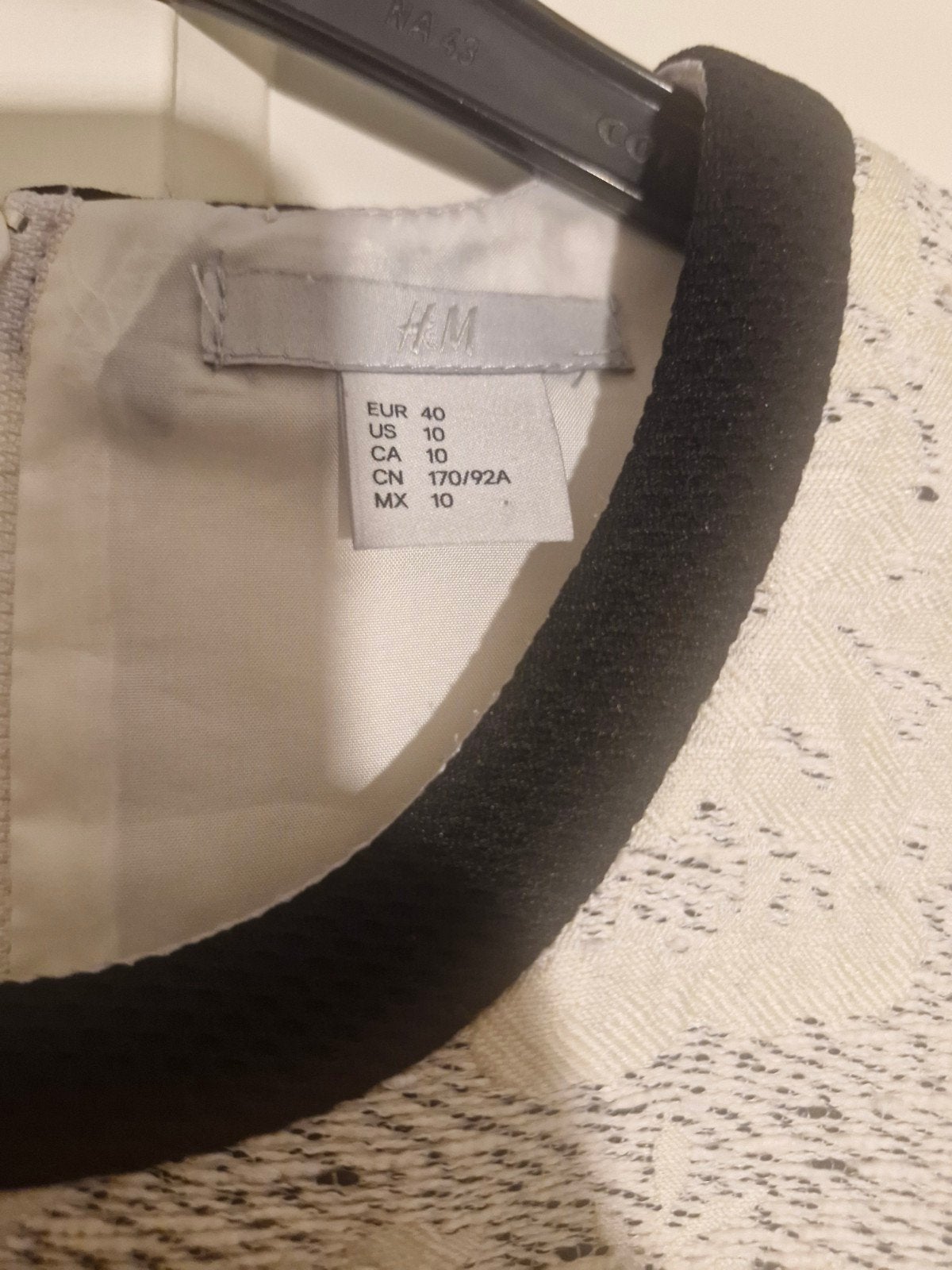 H&M feest Jurk cocktail dress Maat 40 Zwart Wit Kant, Maat 38/40 (M), H&M, Zwart, Ophalen of Verzenden