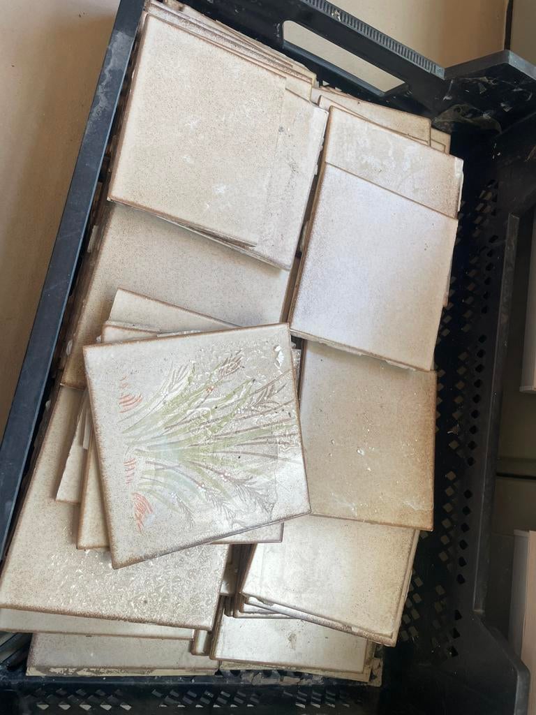 Retro wandtegels, Doe-het-zelf en Verbouw, Tegels, Ophalen, Overige materialen, Gebruikt, Wandtegels