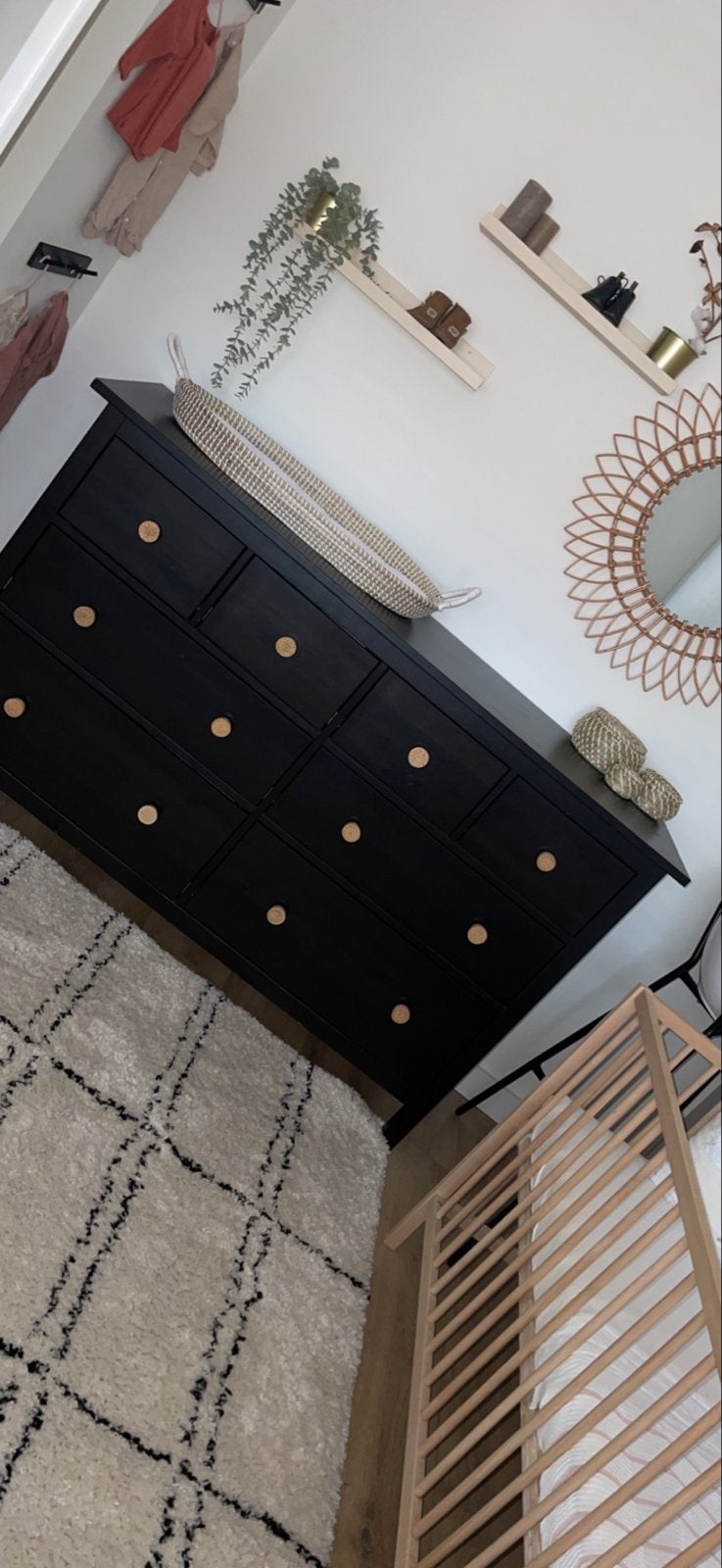IKEA Hemnes ladekast met 8 laden - Zwart, Huis en Inrichting, Ophalen, Gebruikt, 5 laden of meer, 100 tot 150 cm