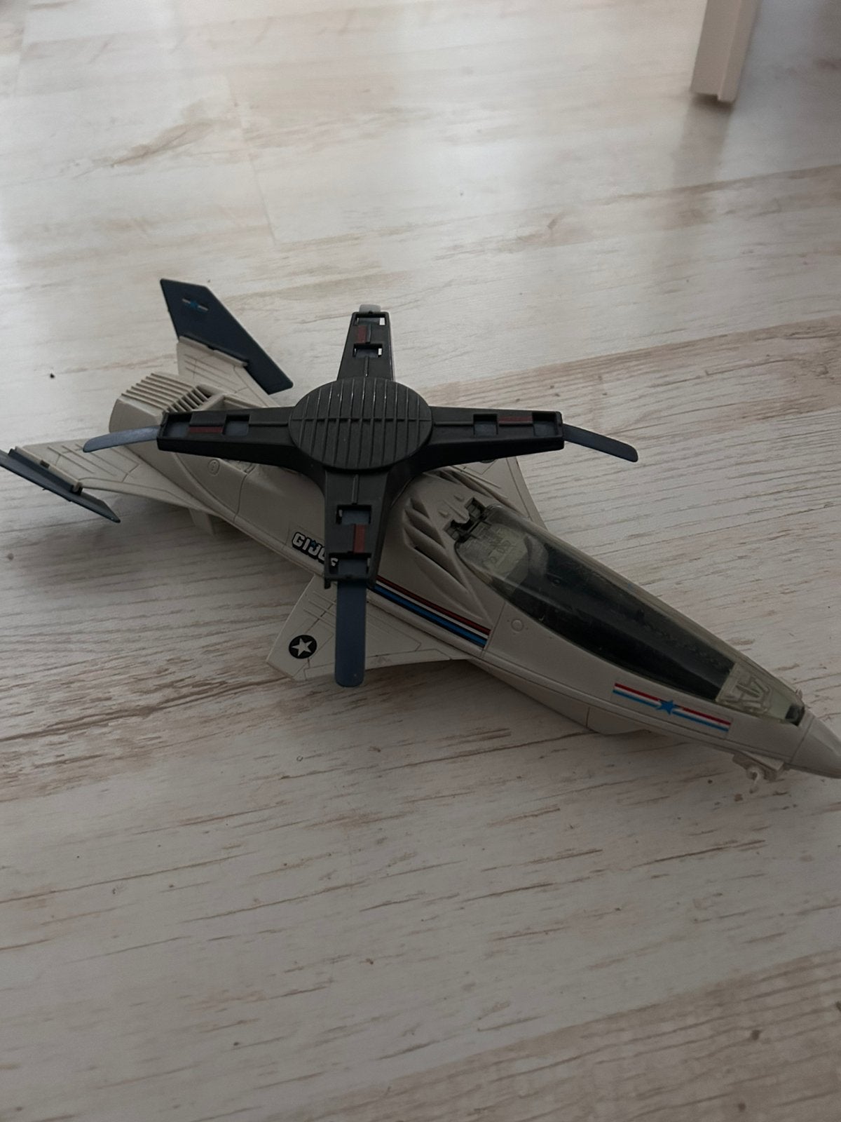 Vintage 1988 GI Joe Sky Storm X Wing Chopper Jet Incompleet, Ophalen of Verzenden, Gebruikt, Schaalmodel