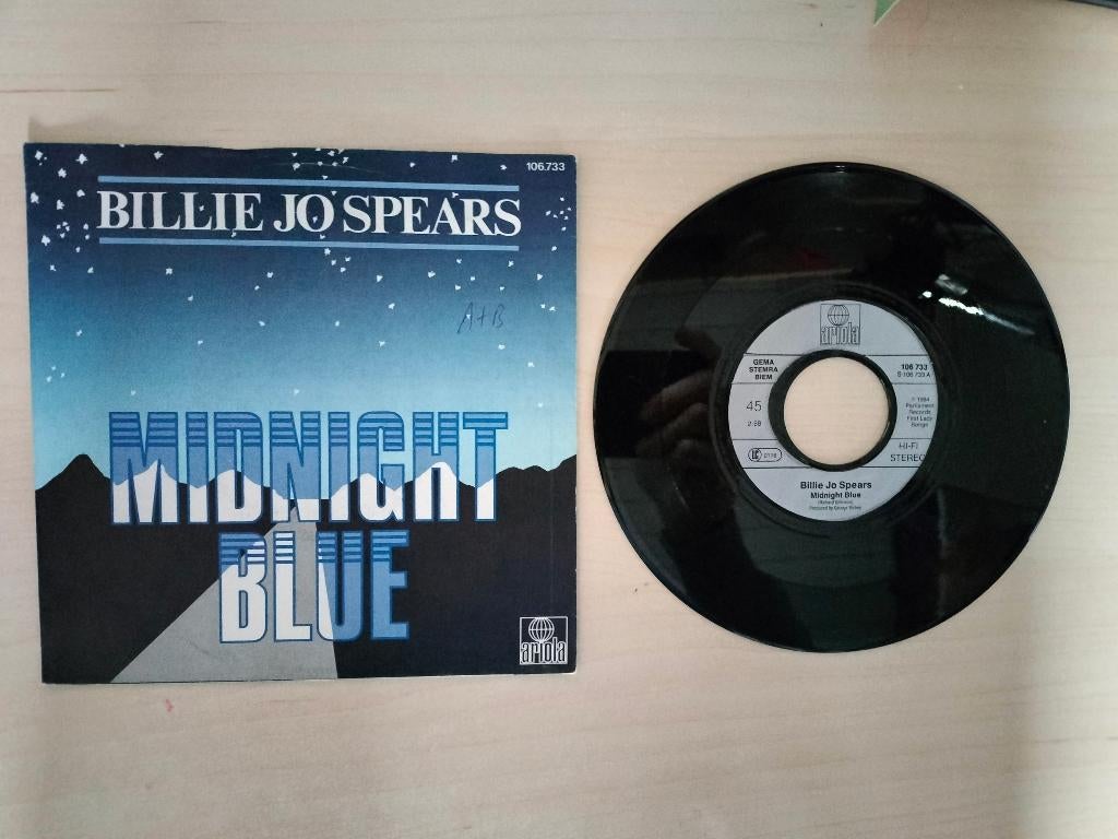 Billie Jo Spears - Midnight blue / Midnight love, Cd's en Dvd's, Vinyl Singles, Gebruikt, 7 inch, Single, Ophalen of Verzenden