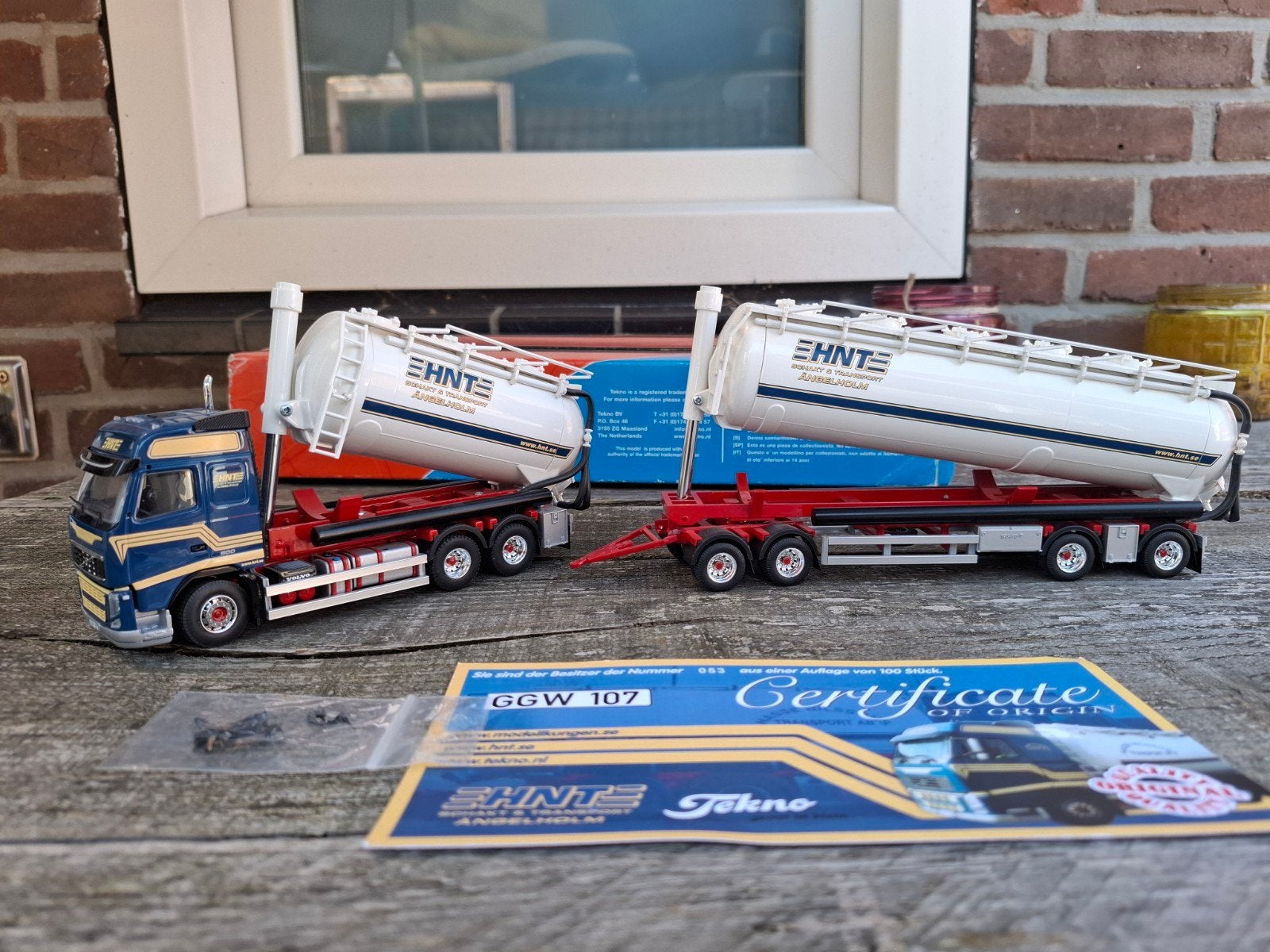 Tekno Volvo HNT Zweedse bulk combinatie, Ophalen of Verzenden, Zo goed als nieuw, Bus of Vrachtwagen, Tekno