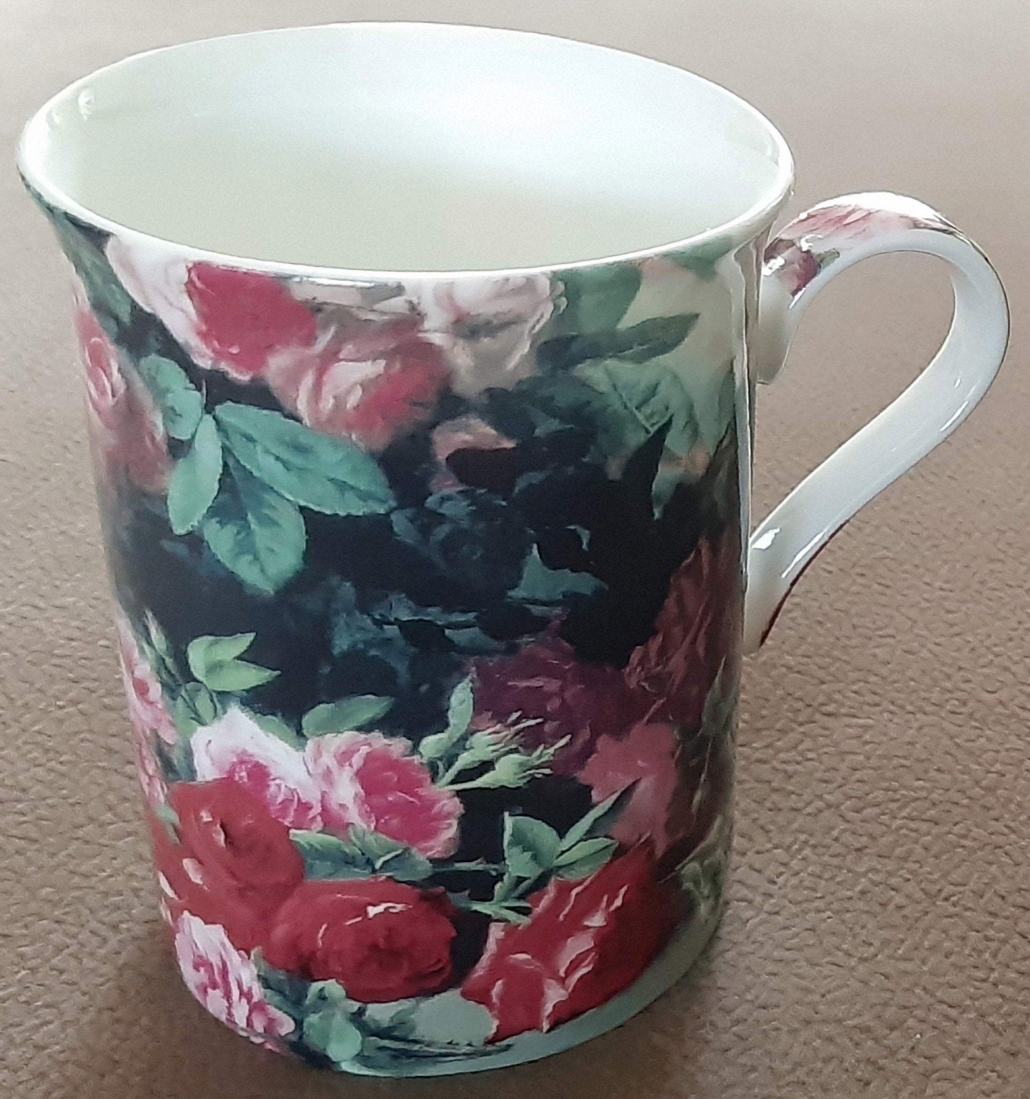 Brocante mok rozen, Ophalen of Verzenden