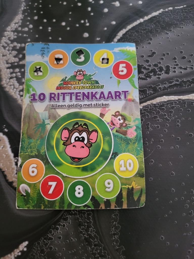 Monkey town strippenkaart 6 x, Ophalen of Verzenden