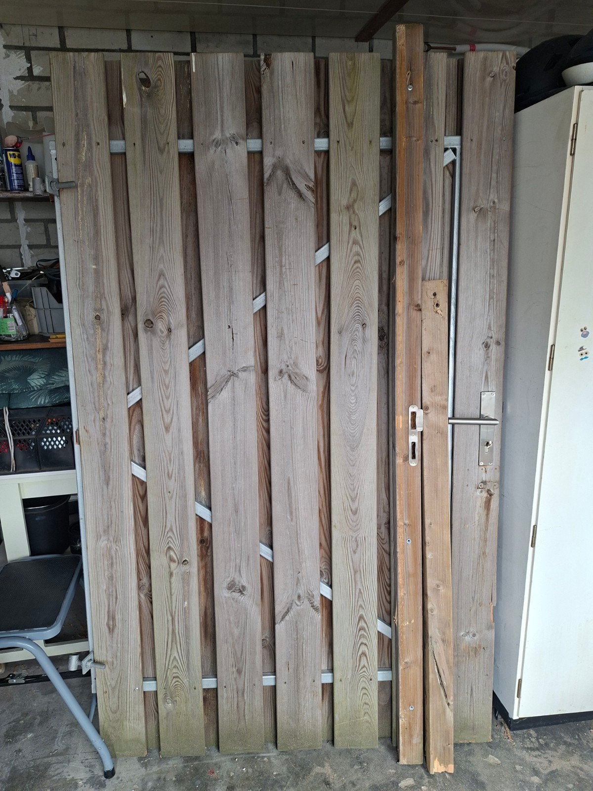 tuin poort  br 120 h195 compleet met slot, Ophalen, Gebruikt