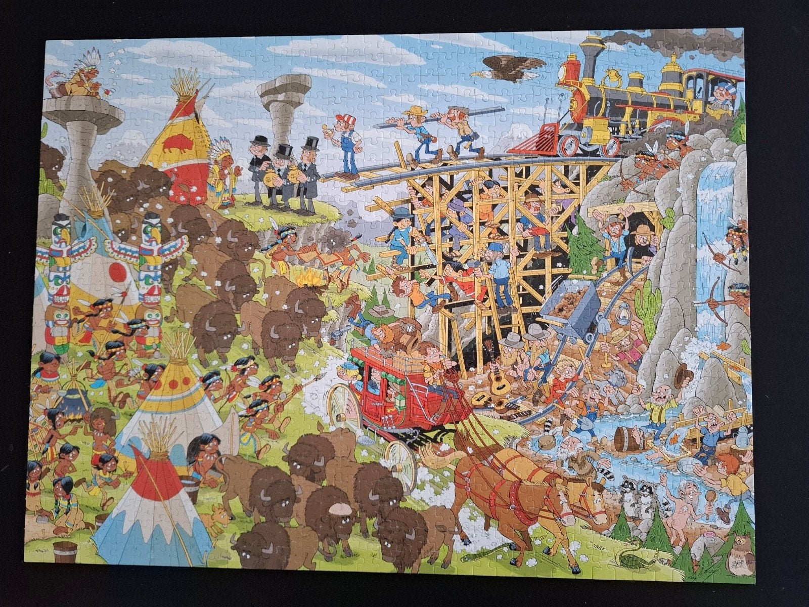Pieces of History ' Het Wilde Westen', Ophalen of Verzenden, 500 t/m 1500 stukjes, Gebruikt, Legpuzzel