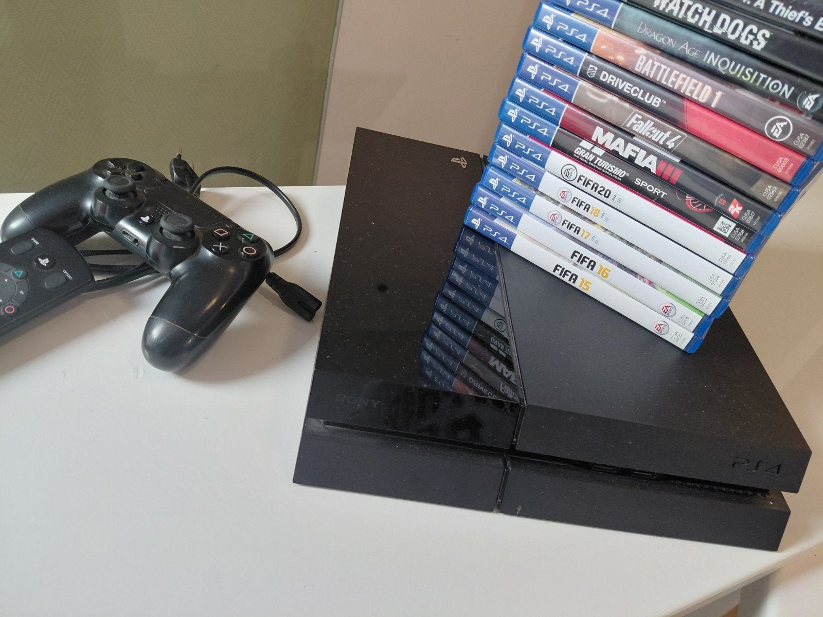 PlayStation 4 500GB + 1 controller + AB + 13 spellen, Spelcomputers en Games, Ophalen of Verzenden, Met 1 controller, Original