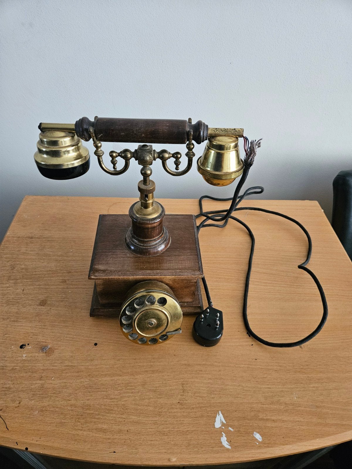 ANTIEK VINTAGE DECORATIE MESSING TELEFOON, Ophalen of Verzenden, Gebruikt