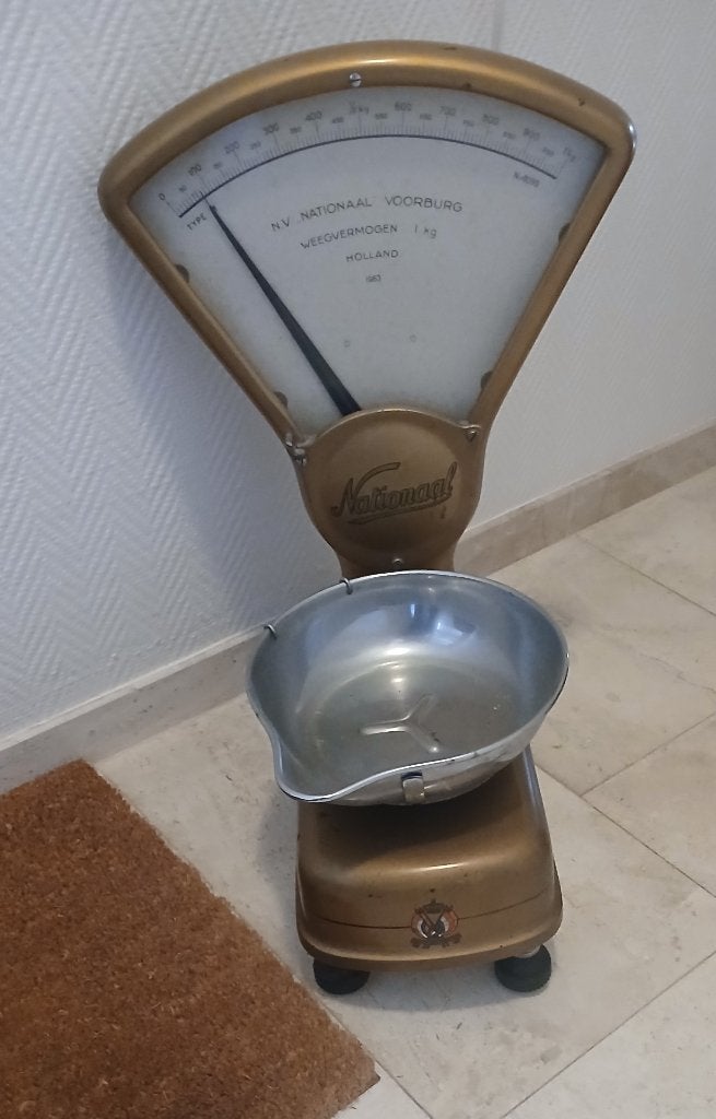 Oude weegschaal - 1 kilogram, Ophalen, Gebruikt, 500 gram of grover, Minder dan 10 kg