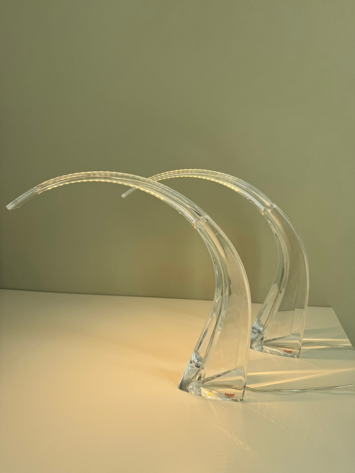 2x Kartell Taj mini Led tafellamp Kristal prijs per stuk, Huis en Inrichting, Ophalen, Overige merken, 32 cm, Overige fittingen