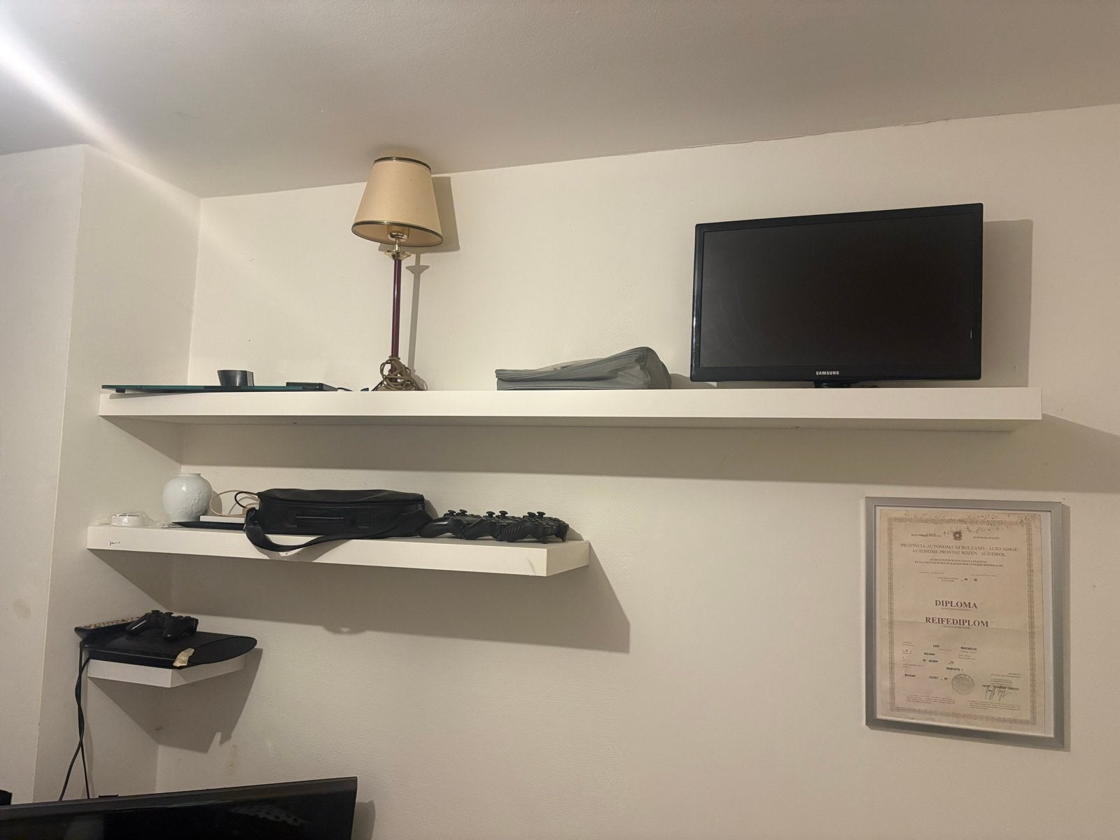 Set van 3 witte wandplanken (type IKEA LACK), Ophalen, Gebruikt