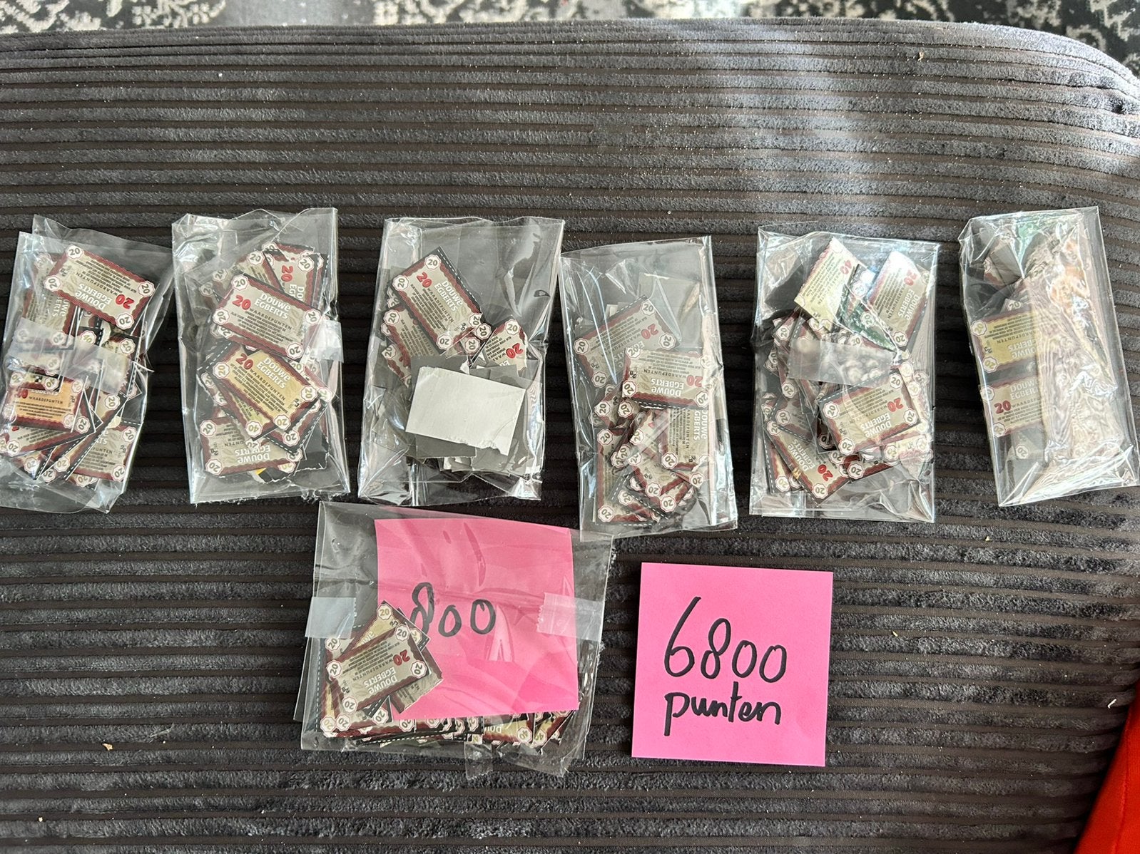 6800 Douwe Egberts punten, Ophalen of Verzenden, Koffie of Thee, Zegels, Bonnen of Punten