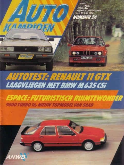 Autokampioen 24 1984 : BMW M635 CSi - Saab 9000 Turbo 16, Boeken, Auto's | Folders en Tijdschriften, Ophalen of Verzenden, Gelezen