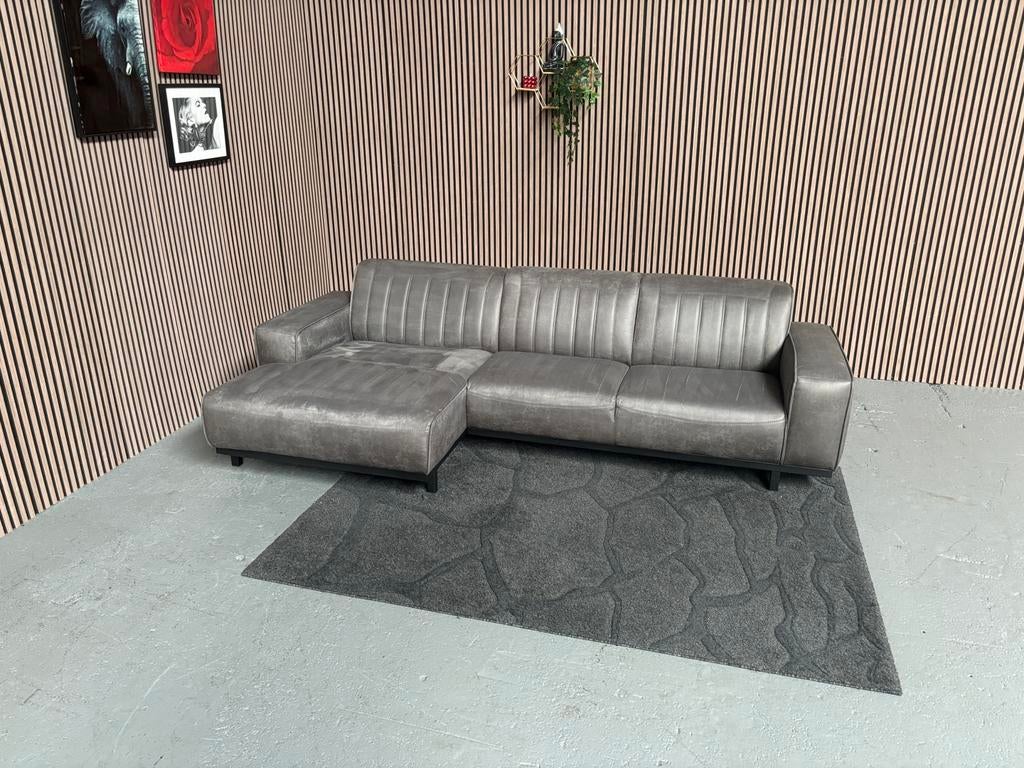 GRATIS LEVERING Loungebank Donkergrijs 300x150 GEREINIGD, Huis en Inrichting, Hoekbank, 300 cm of meer, Ophalen of Verzenden, Zo goed als nieuw