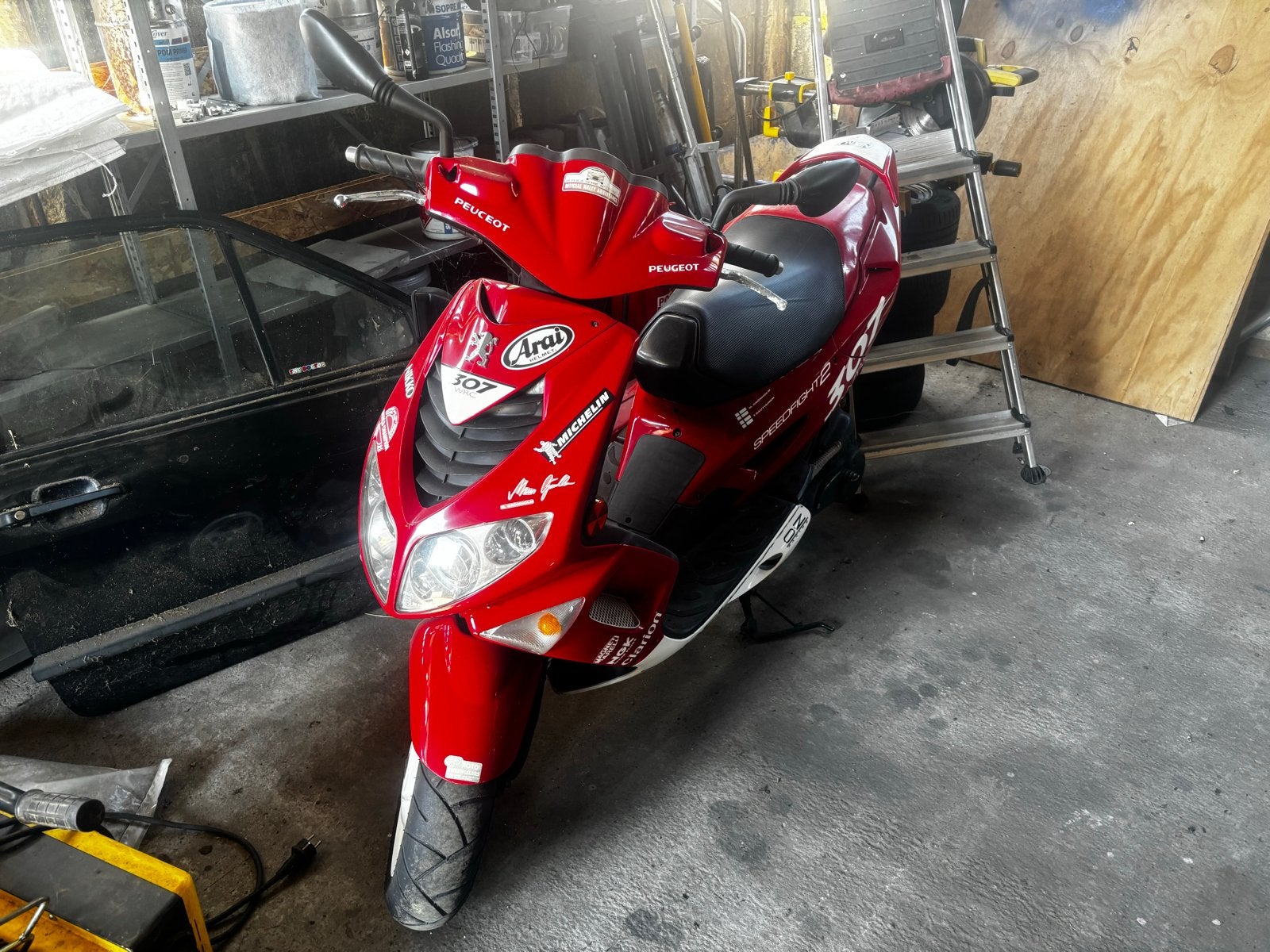 Peugeot Speedfight 307 WRC Scooter - Rood orgineel, Fietsen en Brommers, Brommers | Peugeot, Ophalen of Verzenden, Gebruikt, Overige modellen