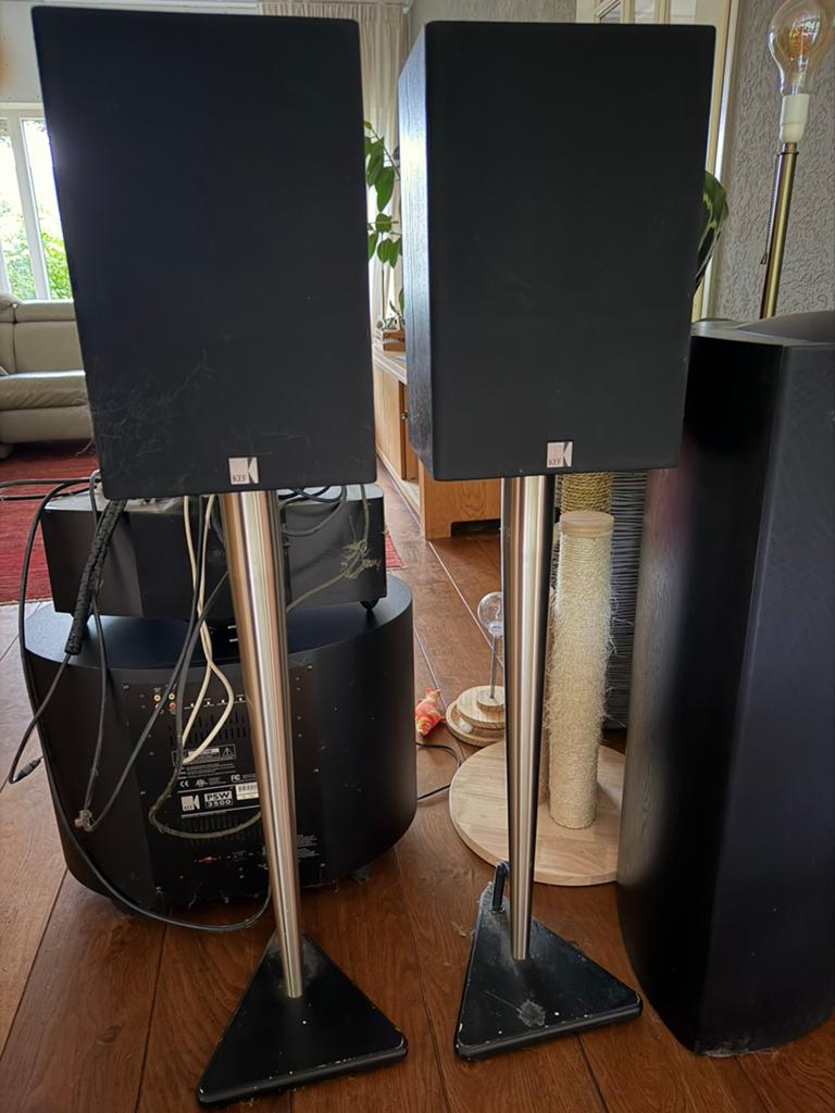Home cinema set KEF, Audio, Tv en Foto, Luidsprekers, Zo goed als nieuw, Complete surroundset, 120 watt of meer, Ophalen