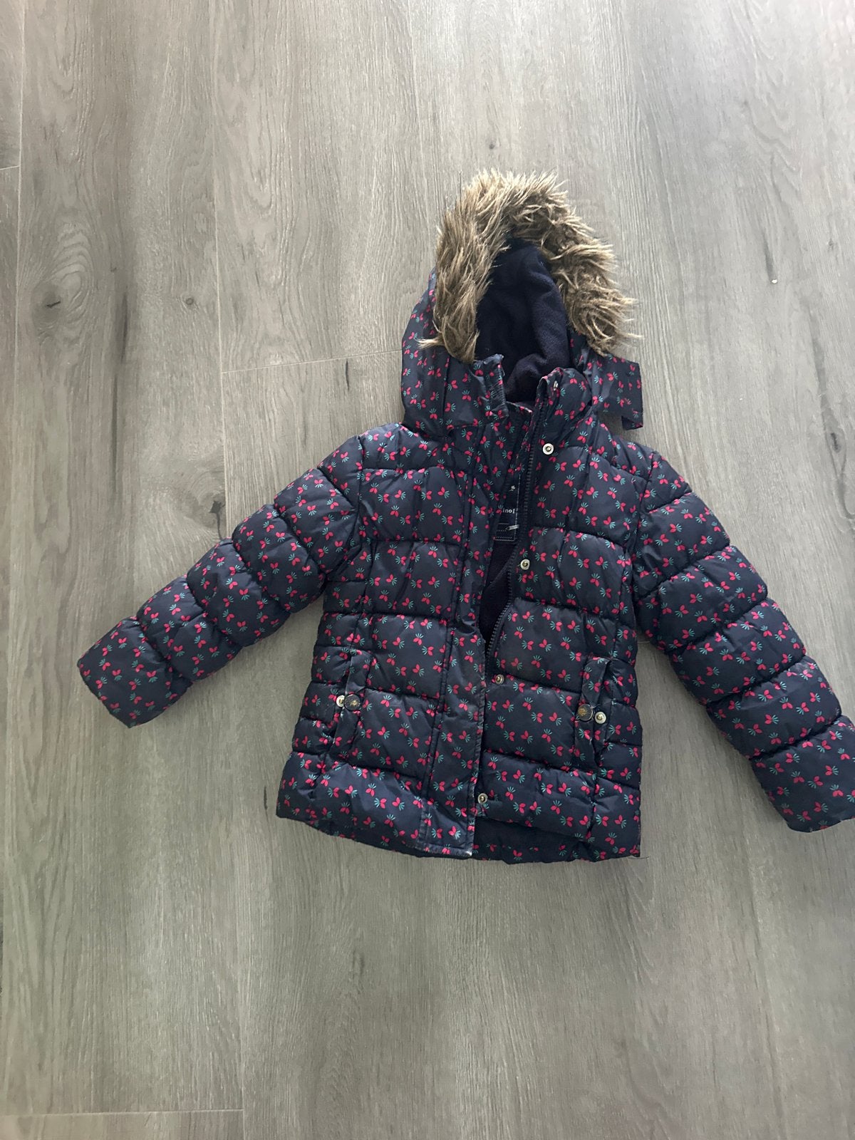 Palomino meisjes winterjas met bontkraag, Ophalen, Gebruikt, Meisje
