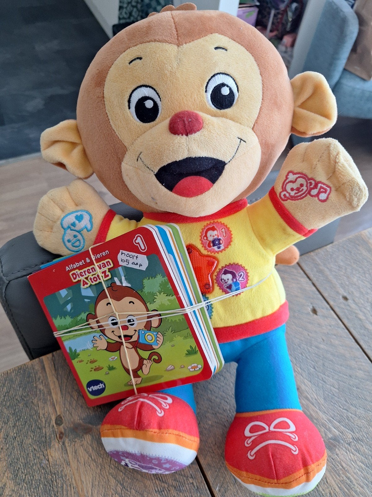VTech Educatieve Aap met 5 Boekjes - Interactief Speelgoed, Ophalen of Verzenden, Gebruikt, Overige typen, Met geluid