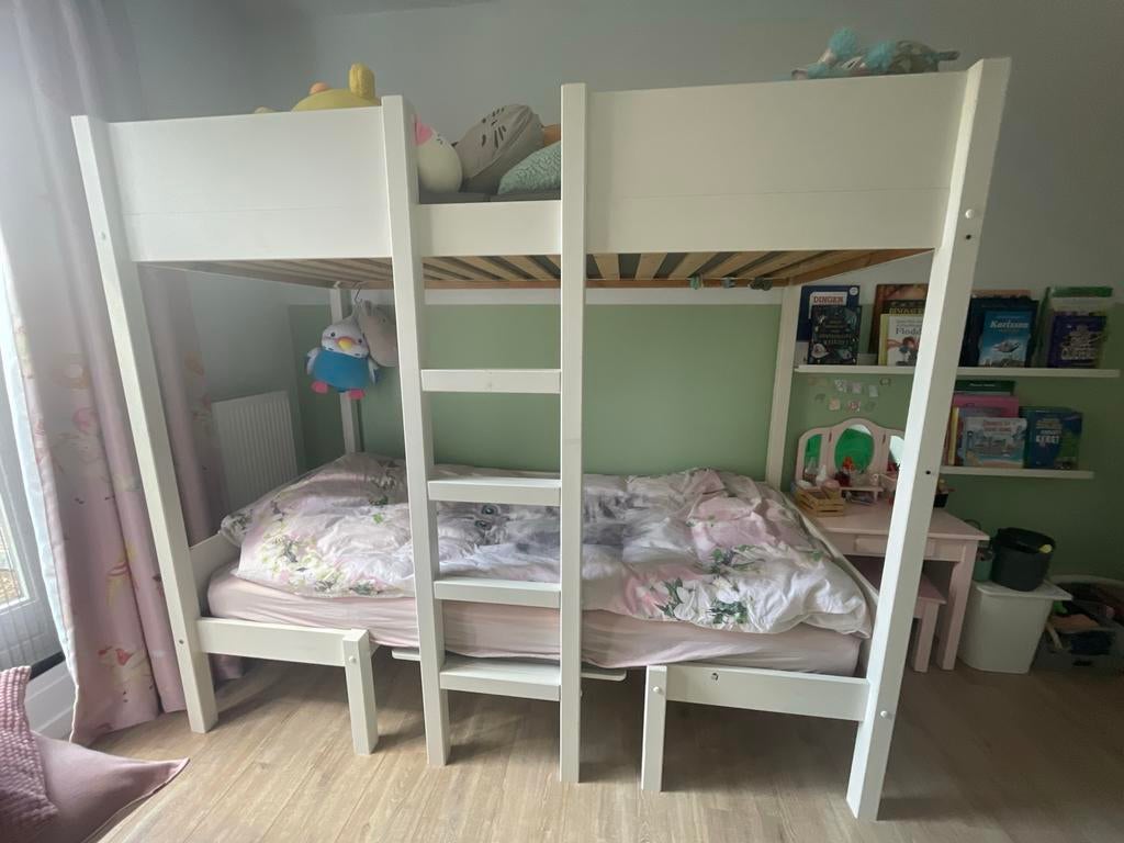 Nous kids hoogslaper met zitje, Kinderen en Baby's, Kinderkamer | Stapelbedden en Hoogslapers, Ophalen, Gebruikt, Hoogslaper