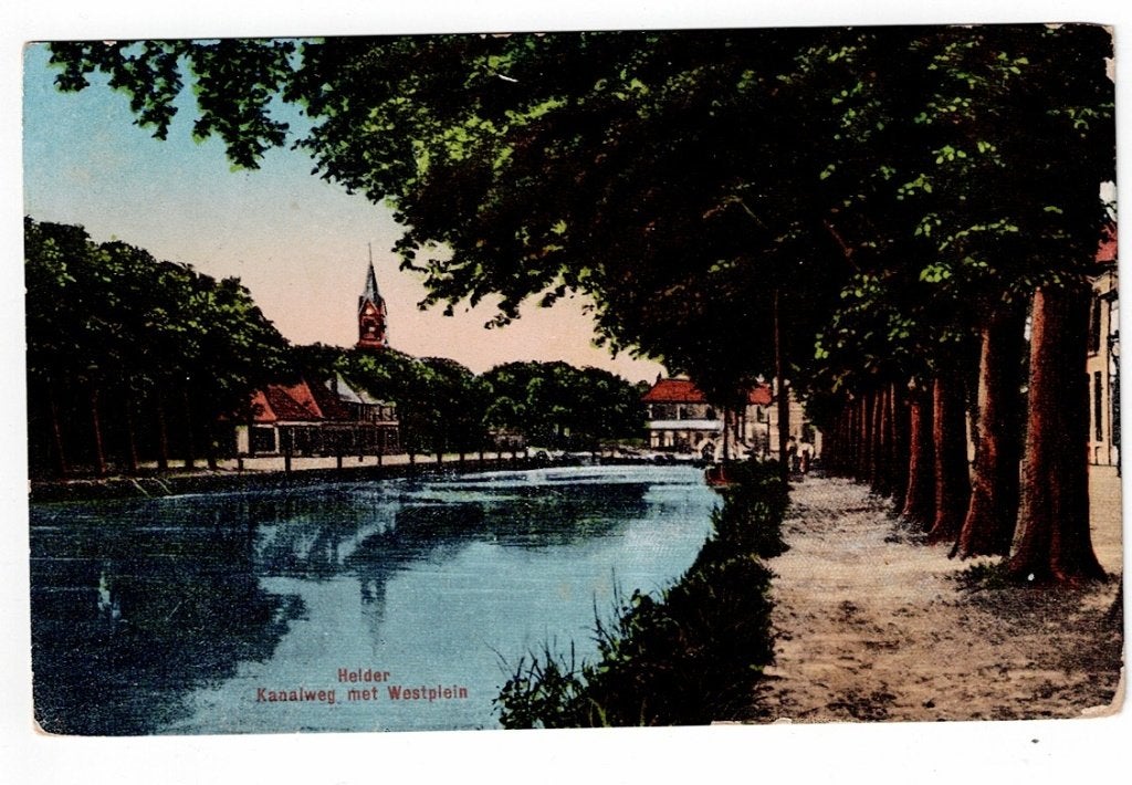 Den Helder 1912. Kanaalweg met Westplein., Ophalen of Verzenden, Voor 1920, Gelopen, Noord-Holland