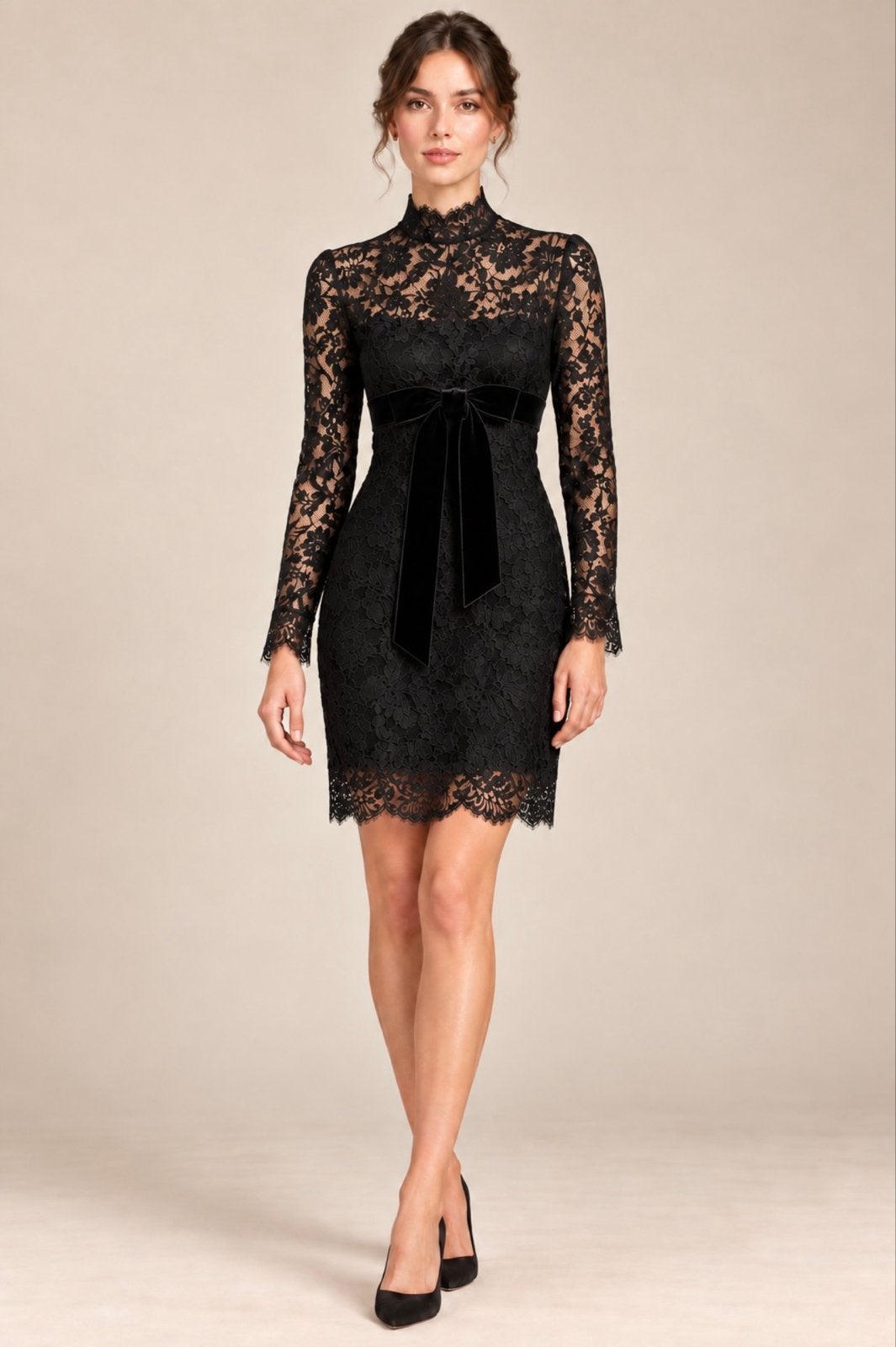 Valentino Zwarte Kanten Jurk met Zijden Onderjurk Maat 34, Zwart, Ophalen of Verzenden, Zo goed als nieuw, Maat 34 (XS) of kleiner